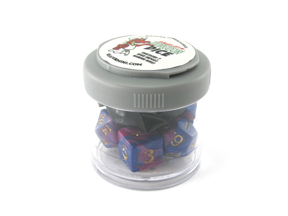 Reaper Miniatures Dual Pizza Dungeon Dice - Purple & Blue