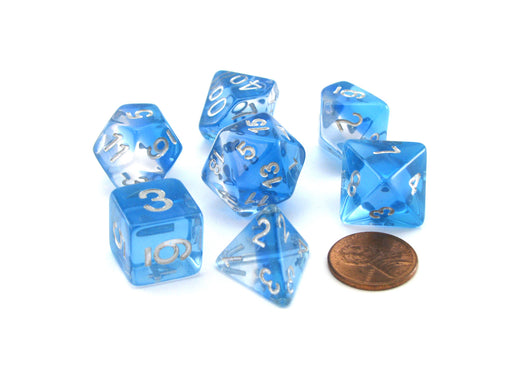 Polyhedral 7-Piece Layered Dice Set - Mint Blue