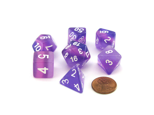 Polyhedral 7-Piece Layered Dice Set - Purple Haze