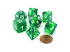 Polyhedral 7-Piece Layered Dice Set - Shades of Green