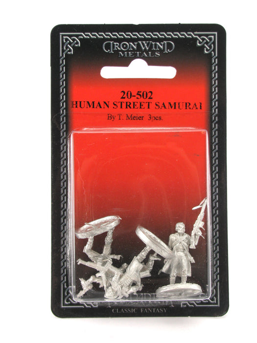Human Street Samurai (3) #20-502 Shadowrun RPG Metal Ral Partha Figure