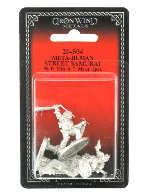 Meta-Human Street Samurai (3) #20-504 Shadowrun RPG Metal Ral Partha Figure