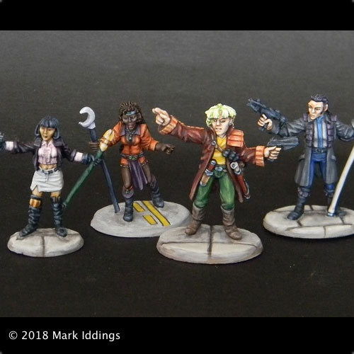 Street Mages (4) #20-506 Shadowrun RPG Metal Ral Partha Figure