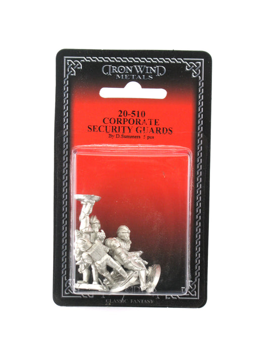Corporate Security Guards 1 Orc, 4 Humans #20-510 Shadowrun RPG Metal Figure