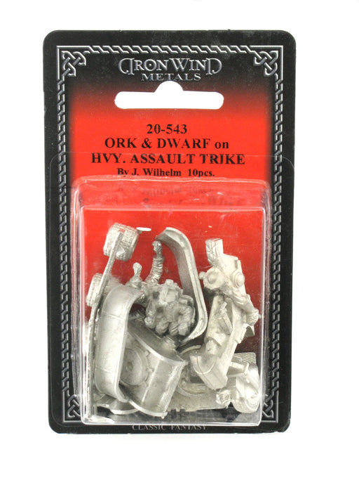 Orc and Dwarf on Heavy Assault Trike #20-543 Shadowrun Metal Ral Partha Figure