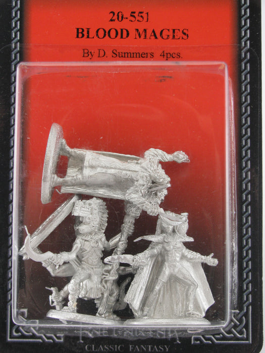 Blood Mages (4) #20-551 Shadowrun RPG Metal Ral Partha Figure