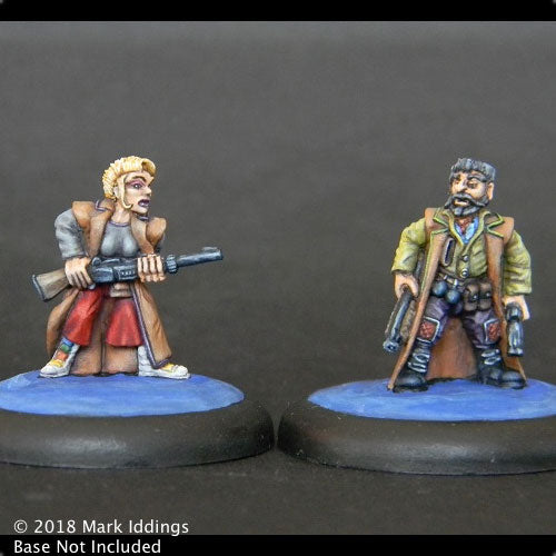 Dwarf Mercenaries Male and Female #20-573 Shadowrun RPG Metal Ral Partha Figure