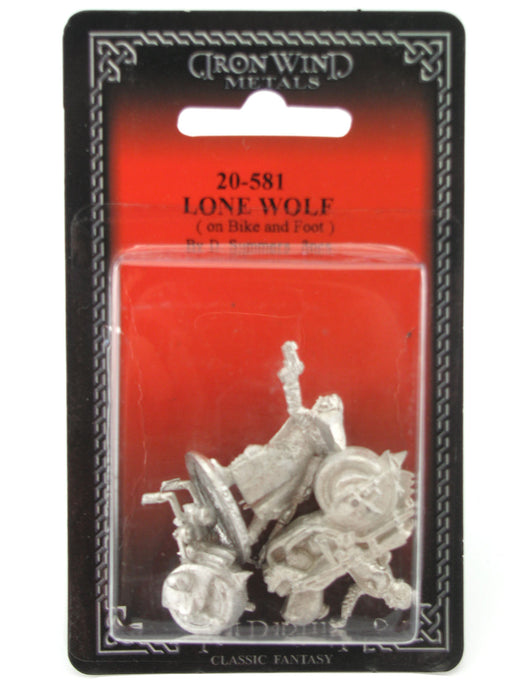 Lone Wolf On Bike and Foot #20-581 Shadowrun RPG Metal Ral Partha Figure