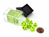 Polyhedral Mini 7-Die Set, Vortex - Bright Green with Black Numbers