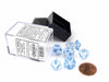 Polyhedral Mini 7-Die Set, Luminary Borealis - Icicle with Light Blue Numbers