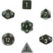 Polyhedral 7-Die Translucent Chessex Dice Set - Smoke with White