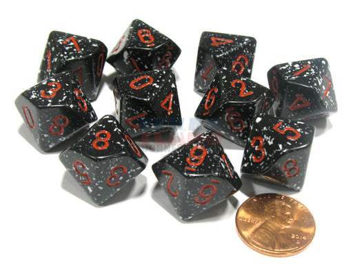Set of 10 Chessex D10 Dice - Speckled Space