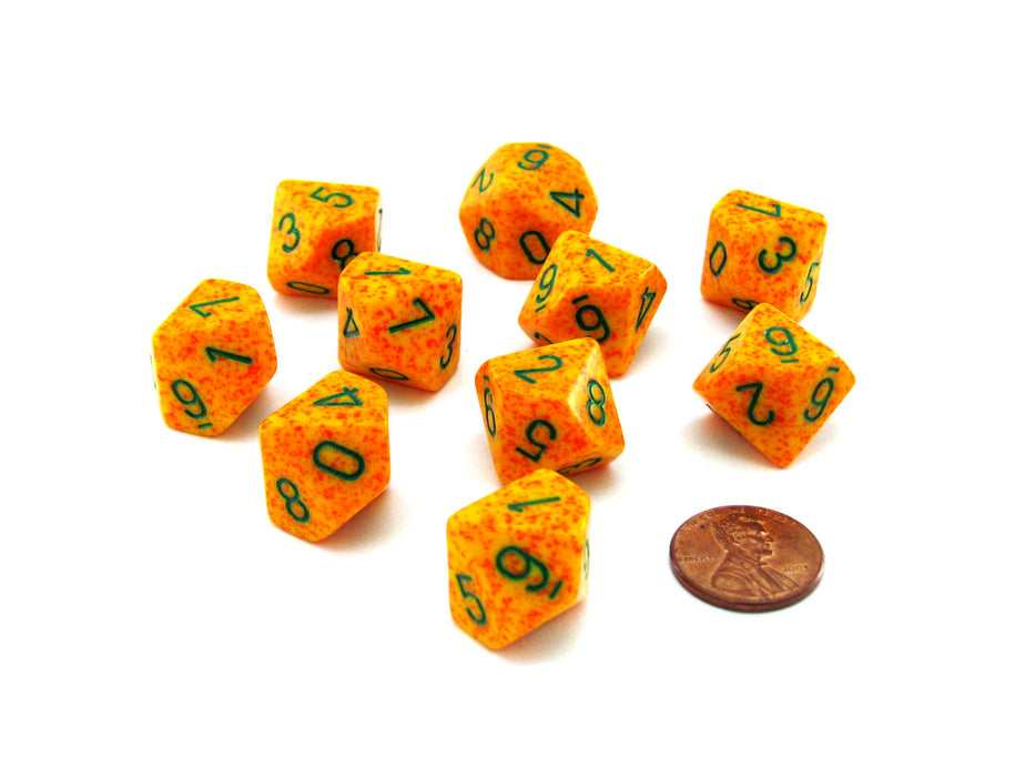 Set of 10 Chessex D10 Dice - Speckled Lotus