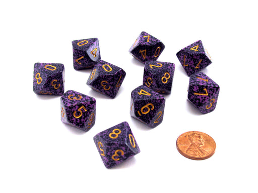 Set of 10 Chessex D10 Dice - Speckled Hurricane