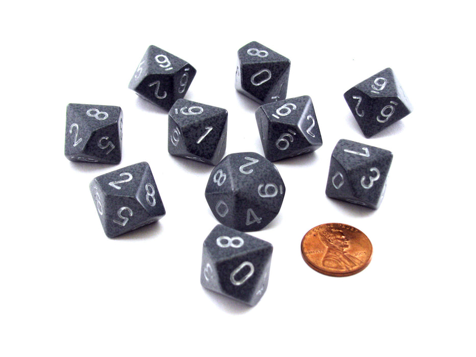 Set of 10 Chessex D10 Dice - Speckled Hi Tech