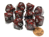 Set of 10 Chessex D10 Dice - Speckled Silver Volcano