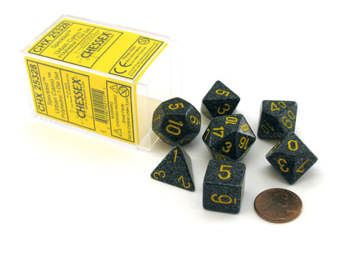 Polyhedral 7-Die Chessex Dice Set - Speckled Urban Camo