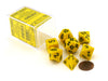 Polyhedral 7-Die Opaque Chessex Dice Set - Yellow with Black Numbers