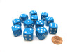 Opaque 16mm D6 Chessex Dice Block (12 Die) - Light Blue with White Pips