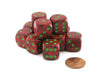 Speckled 16mm D6 Chessex Dice Block (12 Dice) - Strawberry