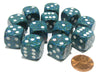 Speckled 16mm D6 Chessex Dice Block (12 Dice) - Sea