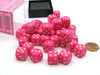 Opaque 12mm D6 Chessex Dice Block (36 Die) - Pink with White Pips