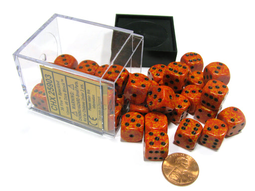 Speckled 12mm D6 Chessex Dice Block (36 Dice) - Fire