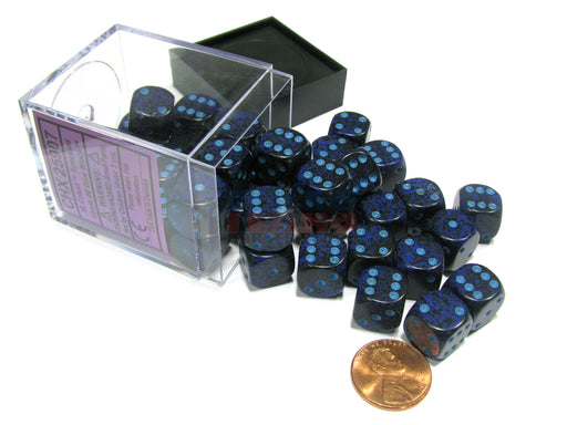 Speckled 12mm D6 Chessex Dice Block (36 Dice) - Cobalt