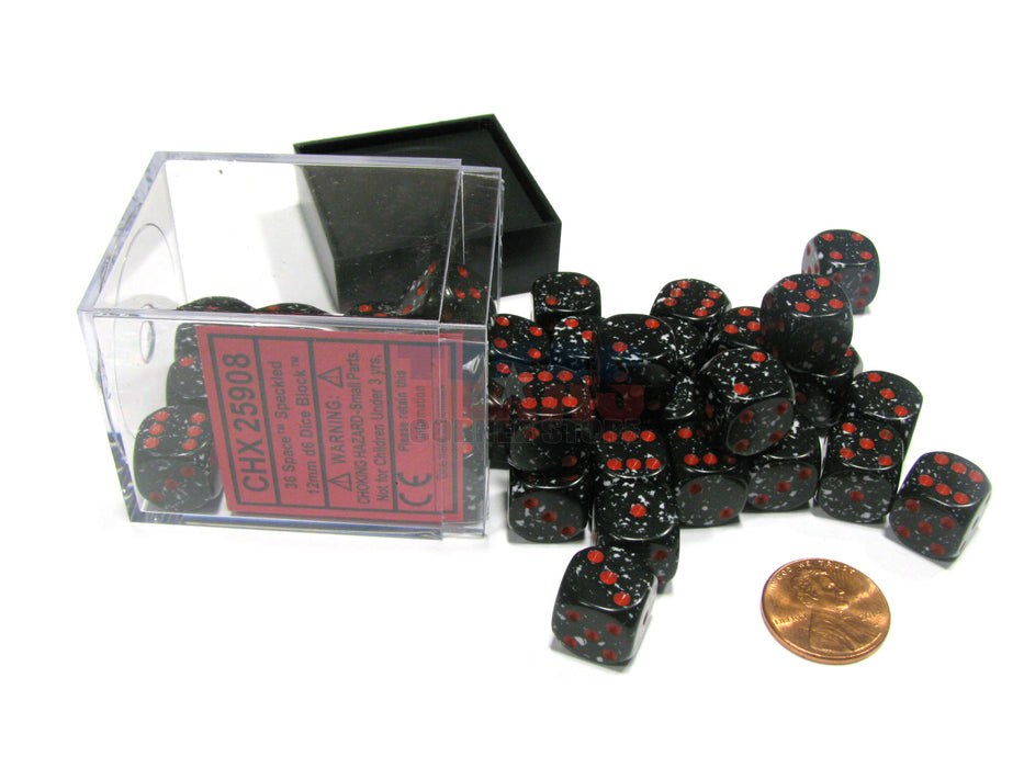 Speckled 12mm D6 Chessex Dice Block (36 Dice) - Space