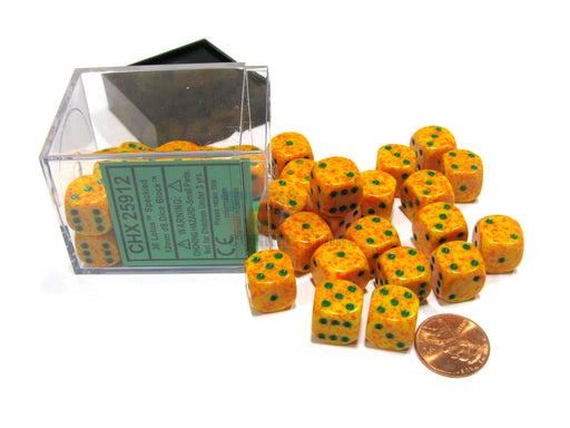 Speckled 12mm D6 Chessex Dice Block (36 Dice) - Lotus