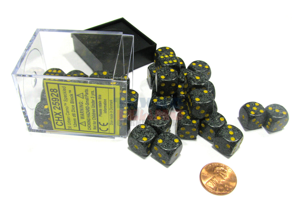 Speckled 12mm D6 Chessex Dice Block (36 Dice) - Urban Camo