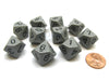 Pack Of 10 Chessex Opaque D10 Dice - Dark Grey with Black Numbers