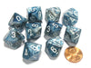 Set of 10 Chessex Lustrous D10 Dice - Slate with White Numbers