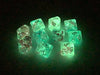 Set of Ten D10s Nebula Dice Set with Luminary - Wisteria with White Numbers