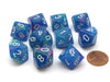 Pack of 10 Chessex Festive D10 Dice - Waterlily with White Numbers