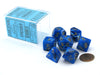 Polyhedral 7-Die Vortex Chessex Dice Set - Blue with Gold Numbers
