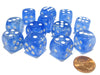 Borealis 16mm D6 Chessex Dice Block (12 Dice) - Sky Blue with White Pips