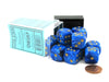 Vortex 16mm D6 Chessex Dice Block (12 Dice) - Blue with Gold Pips