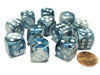 Lustrous 16mm D6 Chessex Dice Block (12 Dice) - Slate with White Pips