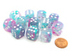Nebula 16mm D6 Dice Block (12 Dice) - Wisteria with White Pips