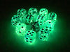 Nebula 16mm D6 Dice Block (12 Dice) - Oceanic with Gold Pips