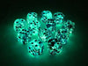 Nebula 16mm D6 Dice Block (12 Dice) - Nocturnal with Blue Pips