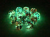 Nebula 16mm D6 Dice Block (12 Dice) - Primary with Blue Pips