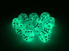 Luminary Borealis 16mm D6 Dice Block (12 Dice) - Icicle with Light Blue Pips