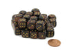 Scarab 12mm D6 Chessex Dice Block (36 Dice) - Blue Blood with Gold Pips