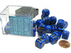 Vortex 12mm D6 Chessex Dice Block (36 Dice) - Blue with Gold Pips