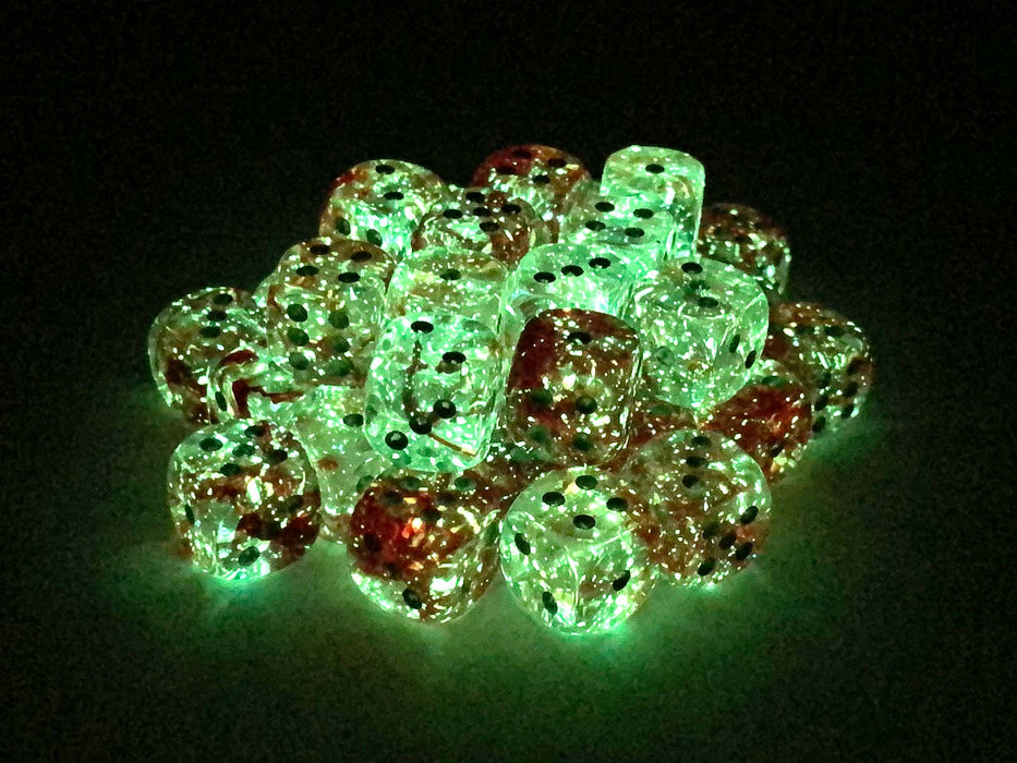 Nebula 12mm D6 Dice Block (36 Dice) - Red with Silver Pips