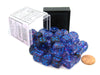 Nebula 12mm D6 Dice Block (36 Dice) - Nocturnal with Blue Pips