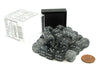 Luminary Borealis 12mm D6 Dice Block (36 Dice) - Light Smoke with Silver Pips