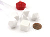 Set of 6 Opaque 16mm Polyhedral White Blank Dice